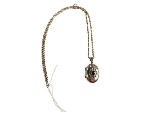 SILVER LOCKET AND CHAIN 