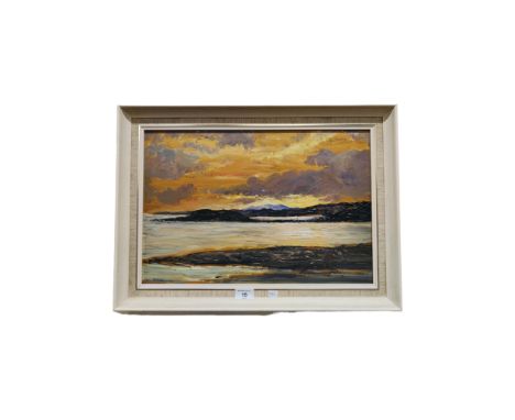 PATRIC STEVENSON OIL ON BOARD SEASCAPE 47 X 32CMS 