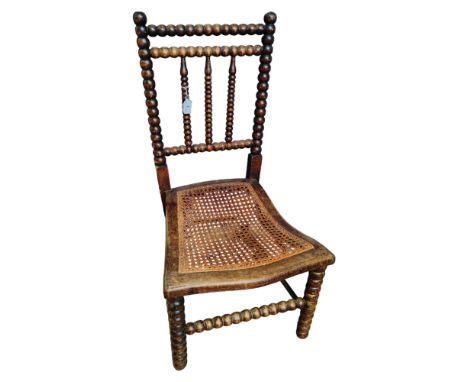 ANTIQUE SCOTTISH BOBBIN FRAMED CHAIR 