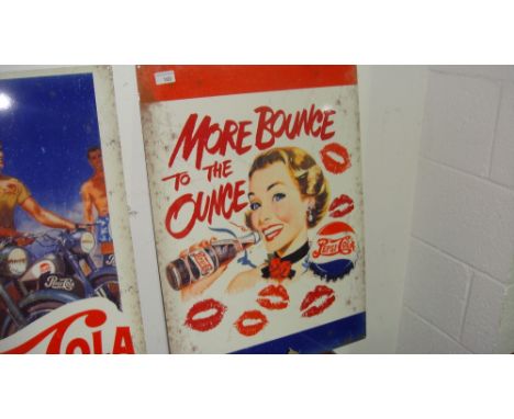 Vintage style metal advertising sign Coca Cola