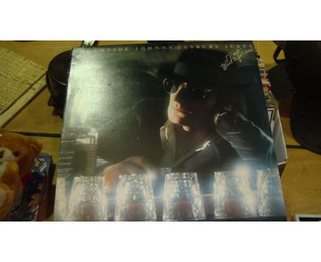 Box of vintage vinyl including Dylan, Yes among others