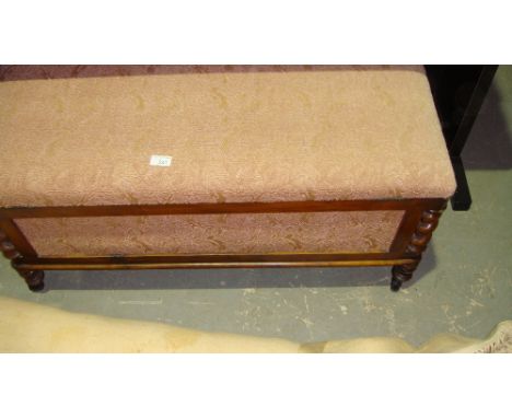 Vintage oak barley twist ottoman blanket box
