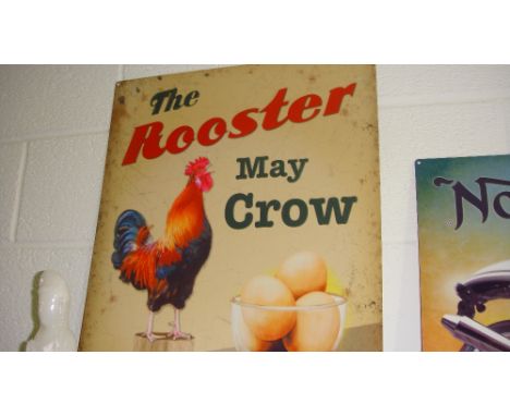 Vintage style metal advertising sign