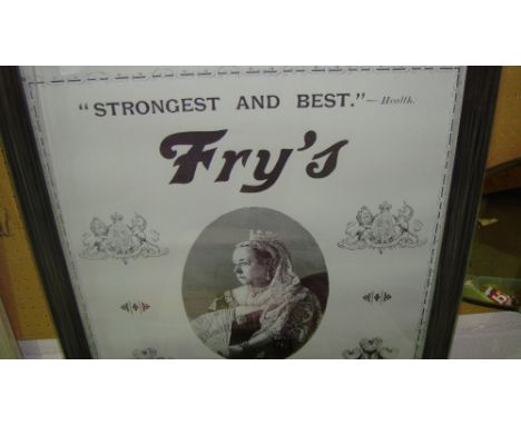 Vintage style advertising poster Frys Cocoa