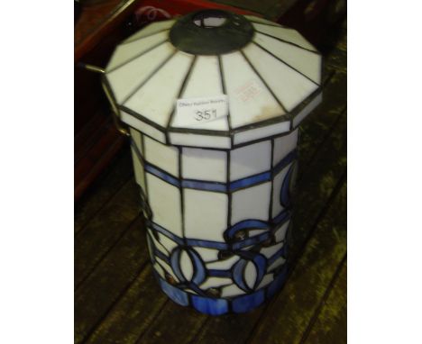 Vintage slag glass lamp shade