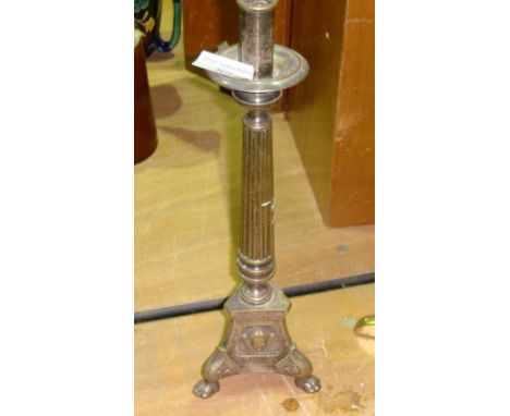 French Second Empire silver plated candlestick