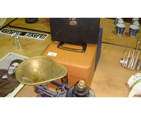 Record cases and kitchen scales