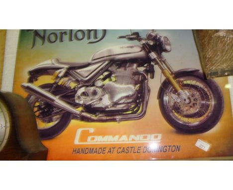 Vintage style metal advertising sign Norton Motorcycles
