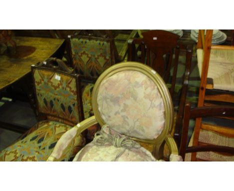 7 x assorted antique and vintage chairs including 2 x string seated, 1 x cane seated etc.