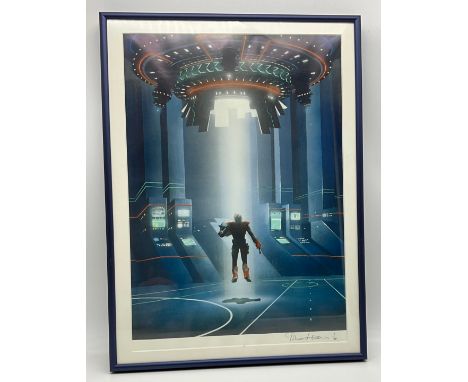 SIGNED LIMITED EDITION FRAMED SCI-FI PRINT - PHOTON I THE THIEVES OF LIGHT BY JOHN HARRIS