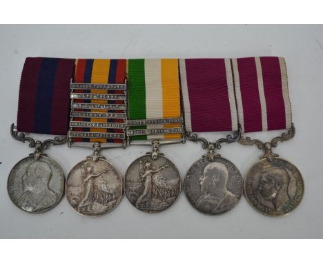 A group of five medals awarded to Corporal Albert Henry Northeast comprising of Distinguished Conduct in the field, Queens So