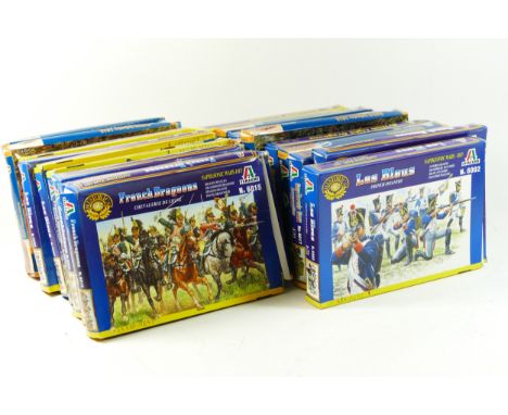 Twenty model kits, by Italeri, infantry, 1:72 scale, to include Cossack Cavalry (6042), British Light Dragoons (6040), Britis