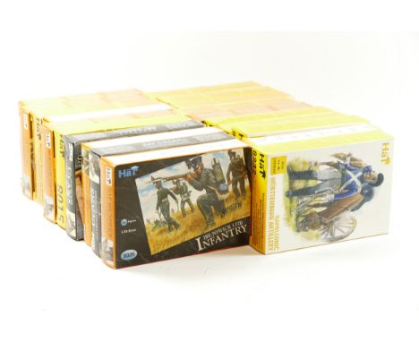 Twenty model kits, by HAT, infantry, 1:72 scale, to include British Light Infantry (8036), Dutch Belgian Light Dragoons (8032