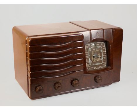 A Westminster ZA 617 valve radio, Bakelite case, c.1948, 51cm x 31cm x 27cm 