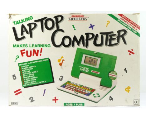 A Grandstand IQ Builders laptop computer, by Vtech, original box and manual 