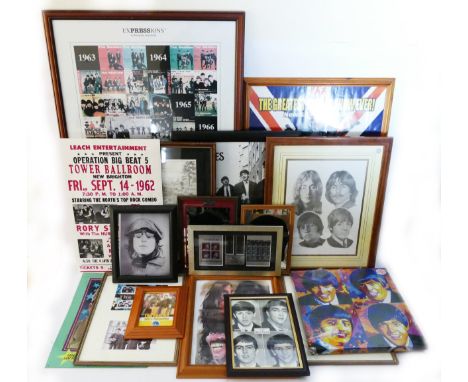 A collection of The Beatles memorabilia,  to include The Beatles Scrapbook, Boyfriend 65 book, Official Magnets depicting alb