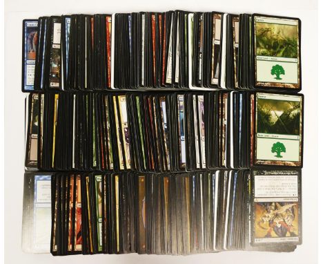 Approximately 500 Magic The Gathering trading cards, beielved to be from the mid/late 2000's to include Land Cards, Elder Pin