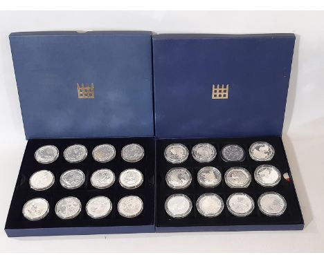 24 proof silver Britannia 1oz coins £5 and £2 denominations 