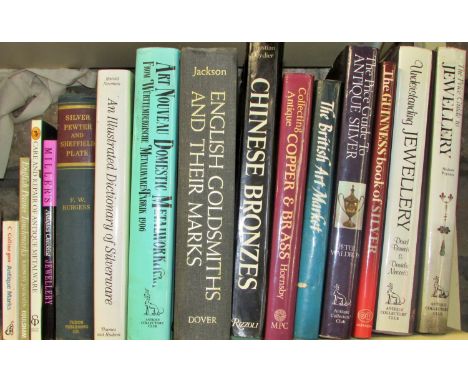 Collection of antique reference books relating to silver, gold, other metals &amp; jewellery (15) 