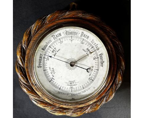 A Short and Mason of London Surveying Aneroid Barometer with mining scale number H954 with leather travelling case together w