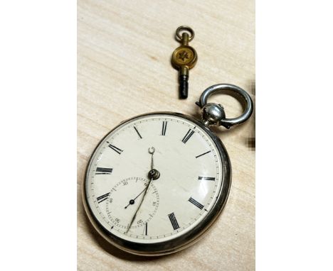 A 19th century silver cased fob/pocket watch