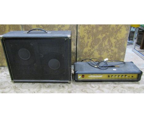 A Marshall 100 watt lead and base amplifier speaker 