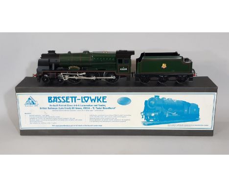 An 0 gauge re-built 4-6-0 Patriot Class Locomotive and Tender 'E.Tootal Broadhurst' by Bassett-Lowke in gloss lined BR green 