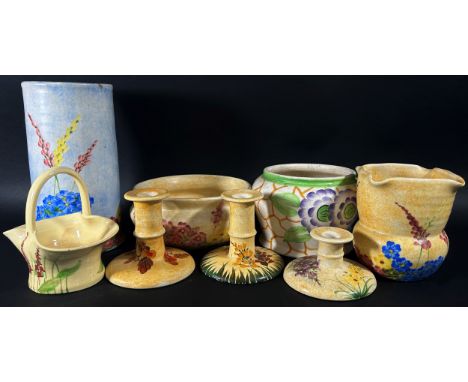 A mixed collection of Radford pottery items 