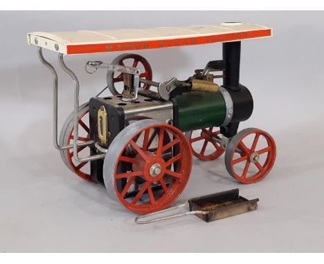 Two live steam models; Mamod  Steam Roller SR1 (spirit lamp fitted to scuttle) and Mamod  Steam Tractor TE1A (no scuttle), bo