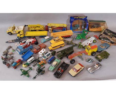 A collection of vintage model vehicles by various makers including Dinky, Corgi, Lesney, Tonka and Triang etc; includes a Din