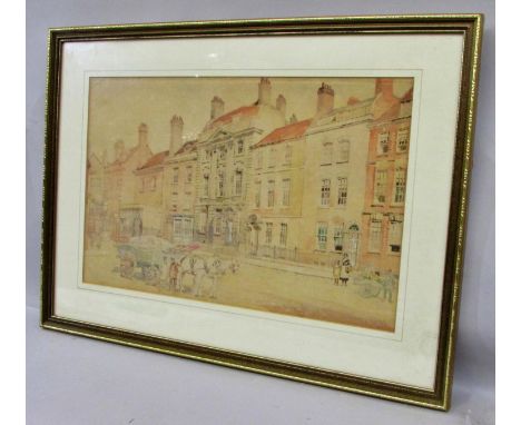 British School, 19th Century (Local Interest) - 'The Barton, Bristol, 1860', architectural study of a mid 19th century Bristo