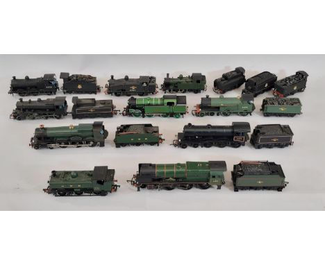 A collection of unboxed 00 gauge locomotives including 4-6-0 St Helena 2924 in green by Hornby, a Class 6P 4-6-0 46137 'Princ