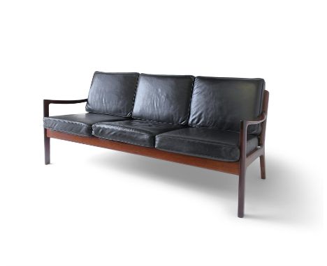 OLE WANSCHERA three-seater sofa by Ole Wanscher, produced by France &amp; Son. Denmark, c.1960, 181 x 70 x 75cm (H)