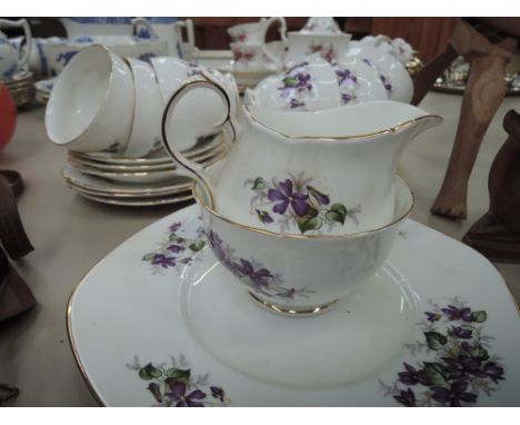 A Duchess part tea service 'Violets'