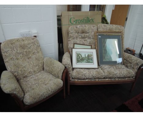 A two piece Ercol cottage suite 