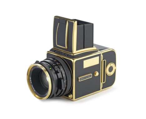 Hasselblad Gold 500CM,special camera no.0341, body no. RU140717, back no. 3300717,  Planar 80mm f2.8 lens no. 6954020, in mak