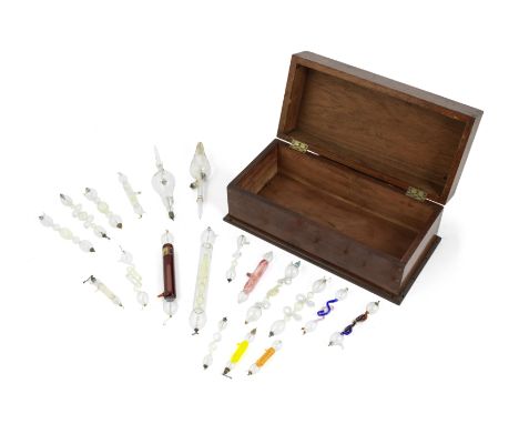 A collection of eighteen Geissler and Crooke's glass tubes,  late 19th and early 20th centuries,of various designs, colours a