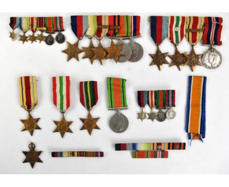WWII group, War Medal, Defence Medal, Burma Star with Pacific clasp, Africa Star with Africa 1942-1943 clasp, Atlantic Star a