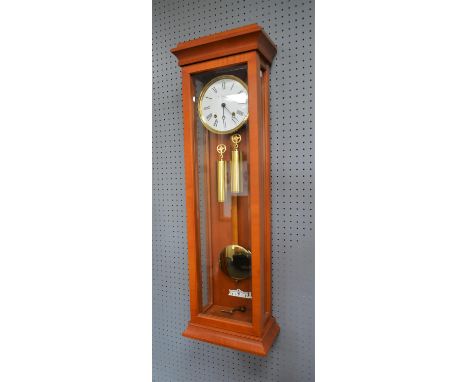 Franz Hermle & Sohn modern two train wall clock H 88cm