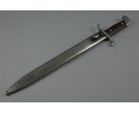 A 'MODELO ARGENTINO 1909' MODEL MACHETE, with Sun & Laurel leaf logo, the machete and metal scabbard bear the identical match