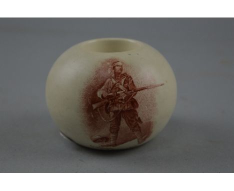 A CIRCULAR CERAMIC VETSA BOWL, by Mcintire of Burslem, Stoke, the design features the R Caton Woodville Soldier, a gentleman 