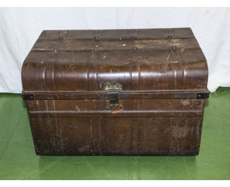 A tin trunk
