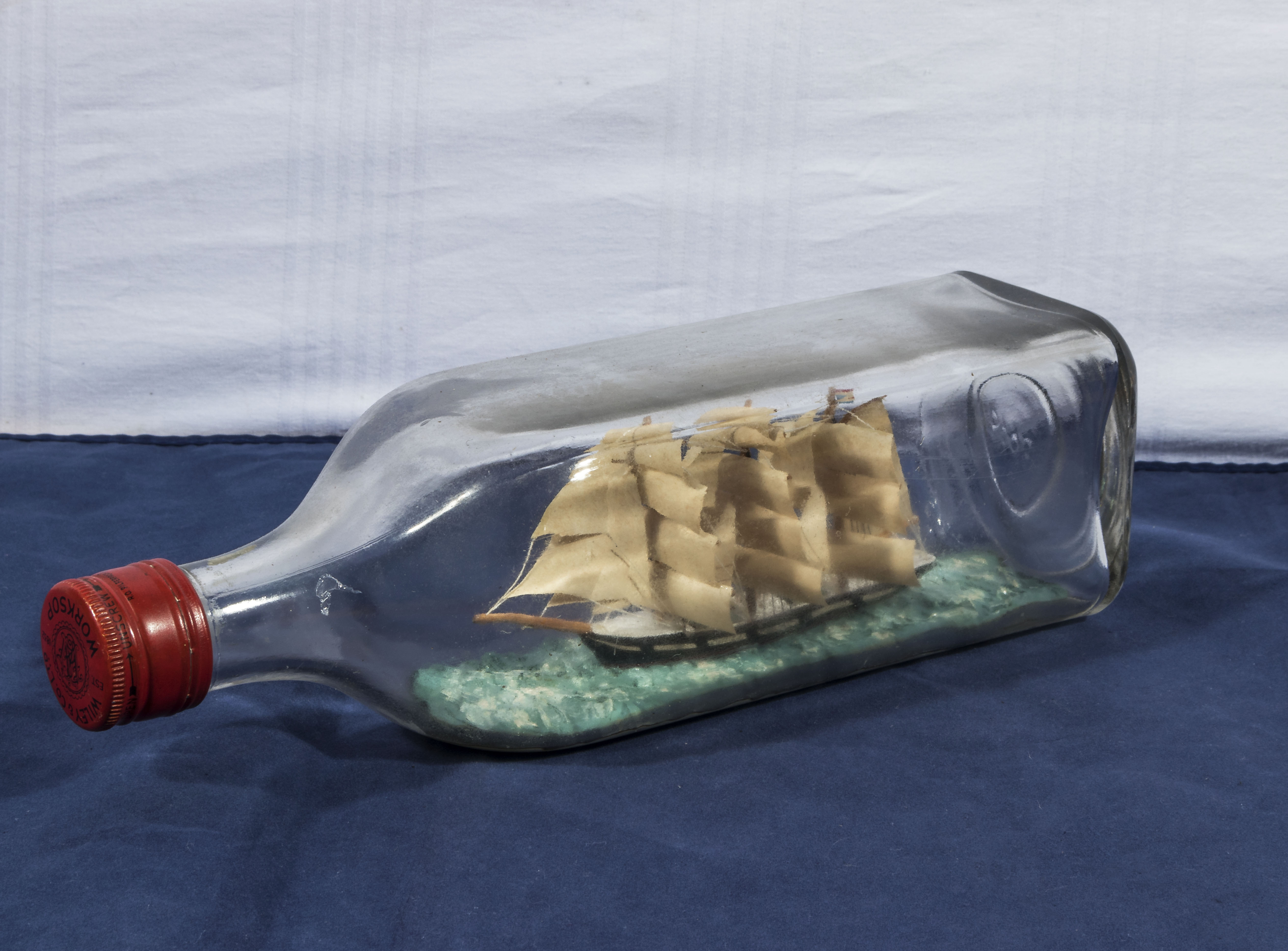 A vintage ship in a bottle