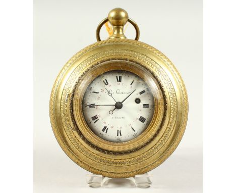 A LOUIS XVI SEDAN CLOCK, the movement by J. SCHANAUER A. BERNE, with enamel face.