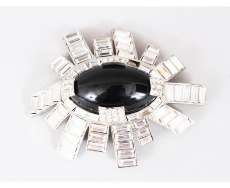 A LARGE CHRISTIAN DIOR PASTE BROOCH.