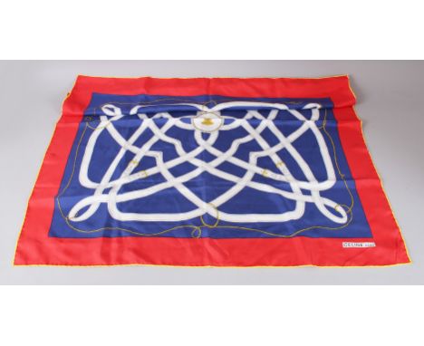 A CELINE PARIS SILK SCARF.