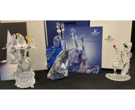 Swarovski crystal ‘The Magic of Dance’ series comprising; ‘Isadora’ figure, 20cm high, ‘Anna’ figure, 18cm high, ‘Antonio’ fi