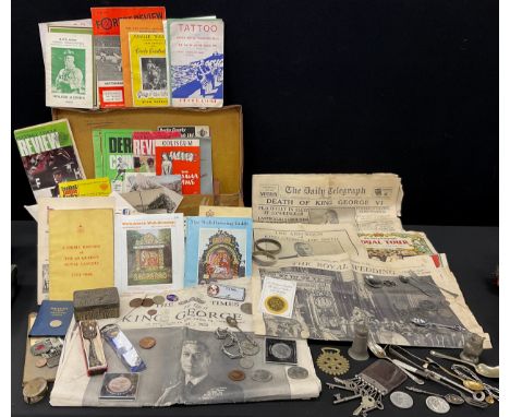 Sporting &amp; Social History - Derby County Football  programmes, 1969 and later; Scouting interest, Wirksworth interest Wel