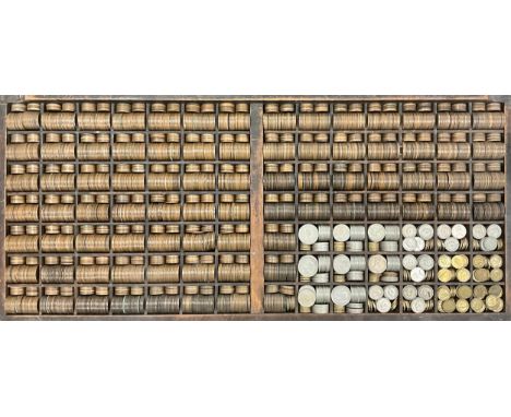 Numismatist interest - a large number of one penny coins, latter half of the 19th century through first half 20th century, ap