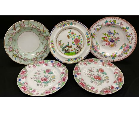 A group of 19th century / early 20th century Spode plates including; a pair of pattern 3125 plates, pattern 2083; Copeland &a